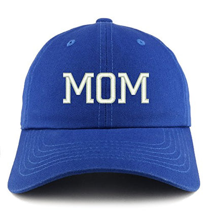 Trendy Apparel Shop Mom Embroidered Low Profile Soft Cotton Dad Hat Cap - color: Royal