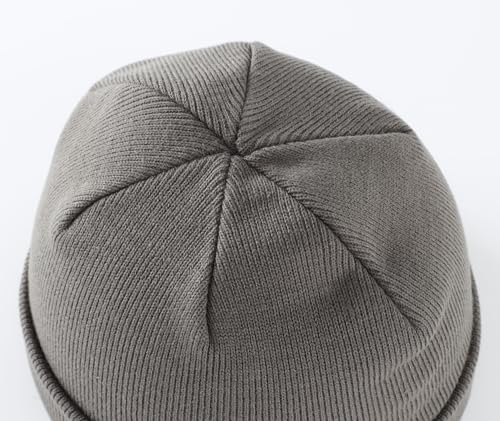 Home Prefer Mens Winter Hats Acrylic Knit Cuff Beanie Cap Warm Womens Beanie Hat - color: Grey