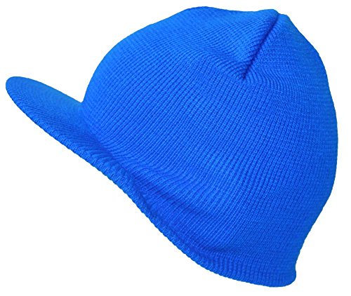 TOP HEADWEAR Winter Cuffless Beanie Visor - color: Royal Blue
