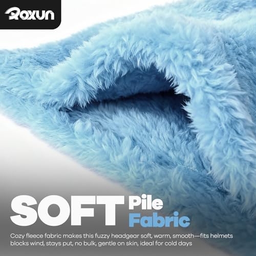 ROXUN Ski Mask Fleece Balaclava, Windproof Face Mask Winter Warm Neck Cover - color: Powder Blue