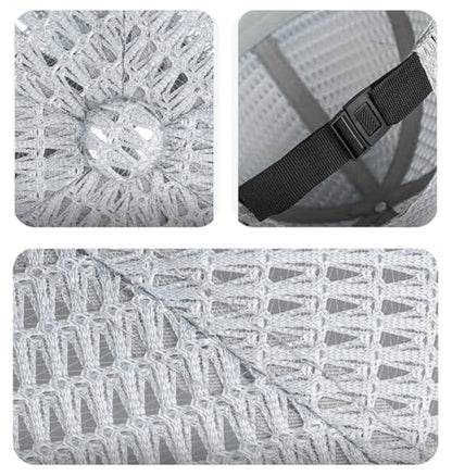 Mens Mesh Brimless Cap with No Brim, Summer Docker Cap Beanie Hat Flip Sailor Skullcap Breathable - color: Light Grey