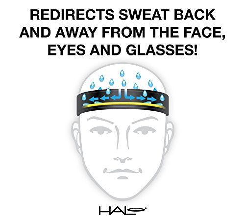 Halo Headband Sweatband Race Visor - color: Black, size: Large-X-Large
