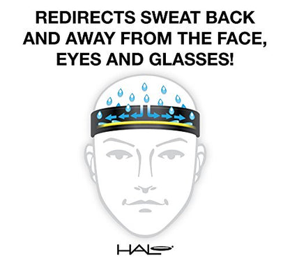 Halo Headband Sweatband Race Visor - color: Black, size: Large-X-Large