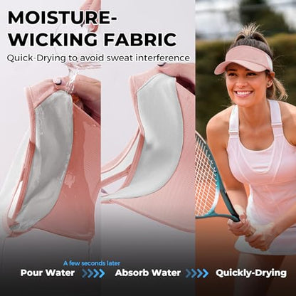 Sukeen Lightweight Sports Sun Visor Hat for Men Women - color: Pink
