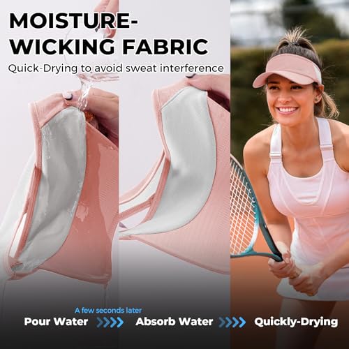 Sukeen Lightweight Sports Sun Visor Hat for Men Women - color: Pink