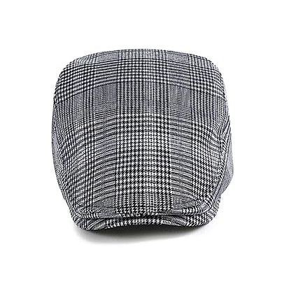 Vintage Plaid Newsboy Flat Cap Beret Ivy Driver's Hat