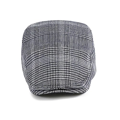 Vintage Plaid Newsboy Flat Cap Beret Ivy Driver's Hat