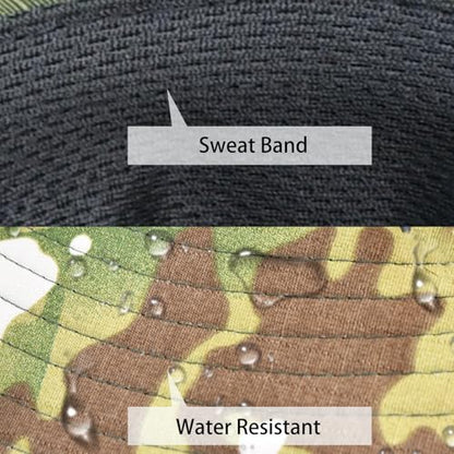 Rosoz Sun Hats for Men Women UPF 50+ Breathable Wide Brim Summer Fishing - color: Camo Green