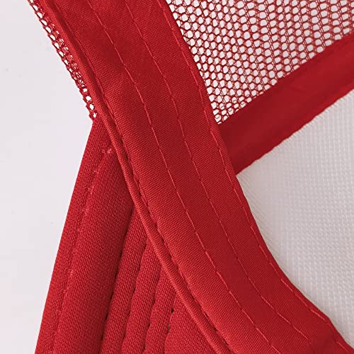 12 Pack Sublimation Hats for Men Blank Trucker Hats Bulk Snapback Mesh Women Baseball Caps DIY Custom 18 Colors - color: Red and White
