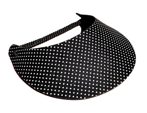 Women's Black White Design Lightweight Packable Foam Visor for Sun Protection and Outdoor Activities - color: B&w 1