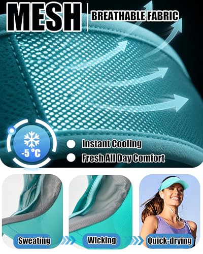 Sports Sun Visors Hat Women Men,Lightweight Cooling Stretchy Visor - color: 1-black