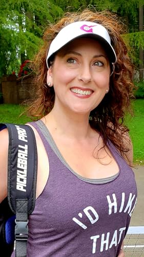 Pickleball Pro® Visor Women's Lightweight, UV-Protective, Stay Cool Sports Visor (Dark Pink Logo)