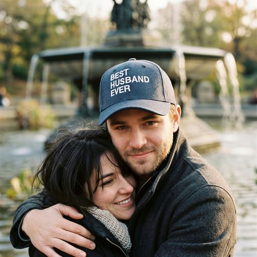 Cool Dad Hats with Funny Sayings Graphic Caps for Dads and Father's Day - color: Blue - Best Husband Ever