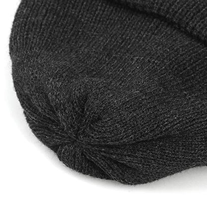 UNDERCONTROL Winter Trawler Fisherman Beanie Men Women Unisex Stylish Plain Docker Skull Hat Roll up Watch Cap Color Pack - color: Charcoal