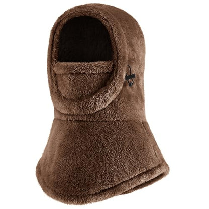 Ski Mask Kids Balaclava, Winter Ski Face Mask Cover, Fleece Hats for Kids - color: Brown
