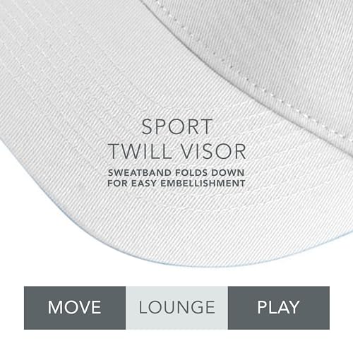 Augusta Sportswear Sport Twill Visor - color: White