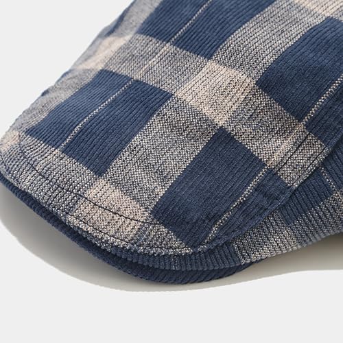 yolrdiw Classic Plaid Gatsby Ivy Flat Cap Cabbie Driving Newsboy Hat for Men Women Boy - color: Brown
