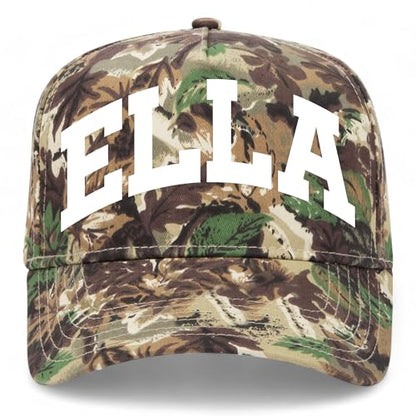 Ella Collegiate Hat - color: Woodland Camo