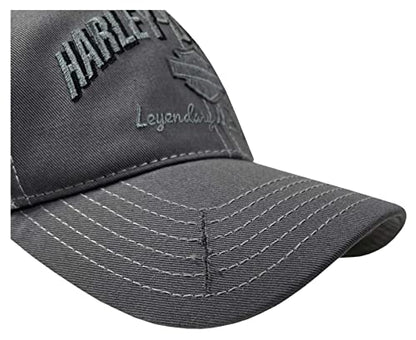 Harley-Davidson Men's Baseball Cap, H-D Bar & Shield Mesh Hat w/Distrssed Bill Black