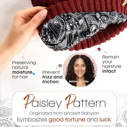 FURTALK Winter Beanie Hat for Women Satin Lined Cable Knit Chunky Slouchy Beanies Skull Warm Cap - color: Aged Brick