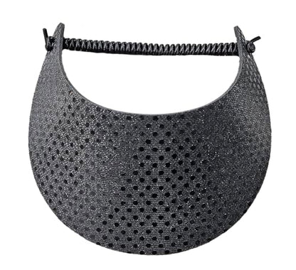 Lightweight Foam Visor Hat with Coil, Comfortable, No Headache, Made in USA - color: Black
