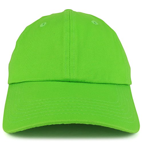 Trendy Apparel Shop Plain Unstructured Relaxed Style Dad Hat - color: Lime