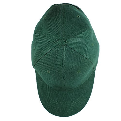 Gelante Plain Baseball Cap Adjustable Back Strap 3 PC - color: Hunter Green