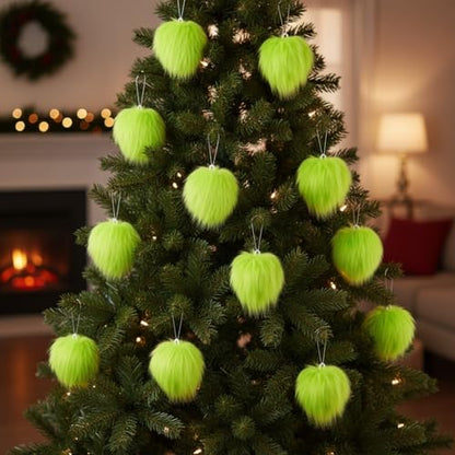 Tatuo 16 Pcs Faux Fur Pom Poms for Hats, Neon Yellow - color: Neon Yellow