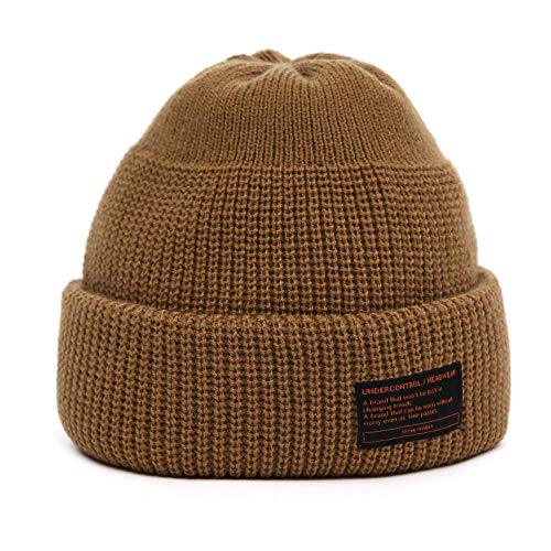 UNDERCONTROL Winter Trawler Fisherman Beanie Men Women Unisex Stylish Plain Docker Skull Hat Roll up Watch Cap Color Pack - color: Combat Desert