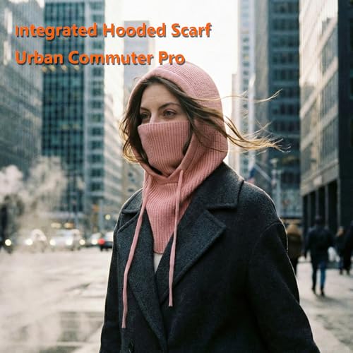 Knit Balaclava for Women Winter Hats Ski Mask Face Cover Neck Warmer - color: Pink