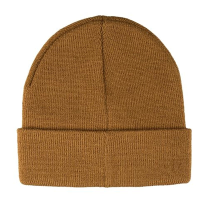 Levi's Mens All-Season Hero Beanie Soft Knit Cuffed Winter Hat, Warm & Comfortable Everyday Style - color: Tan Red Tab
