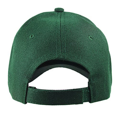 Gelante Plain Baseball Cap Adjustable Back Strap 3 PC - color: Hunter Green