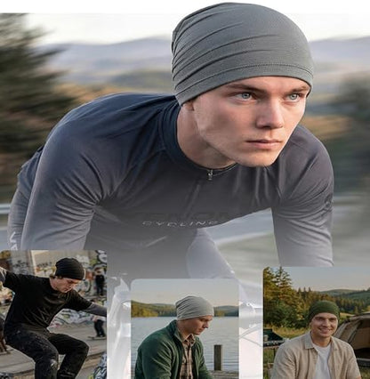 Cmonie 4-6Pack Breathable Skull Caps for Men Women - color: 4pack-black&light Gray&gray&white