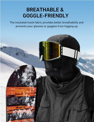 AstroAI Windproof Ski Mask, Winter Thermal Fleece Balaclava, Black-M - color: Black, size: Medium