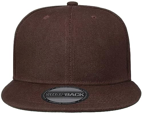 Gelante Plain Blank Flat Brim Adjustable Snapback Baseball Caps LOT 6 Pack - color: Coffee