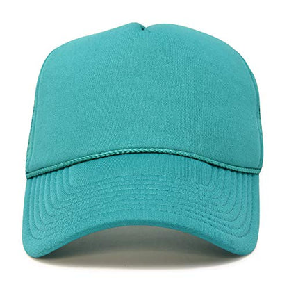 DALIX Solid Blank Trucker Hats Caps 2 Pack - color: Teal