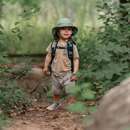 JAN & JUL Adjustable Cotton Floppy Sun Hat with 50+ UPF Protection for Boys - color: Juniper Green, size: 2-5T