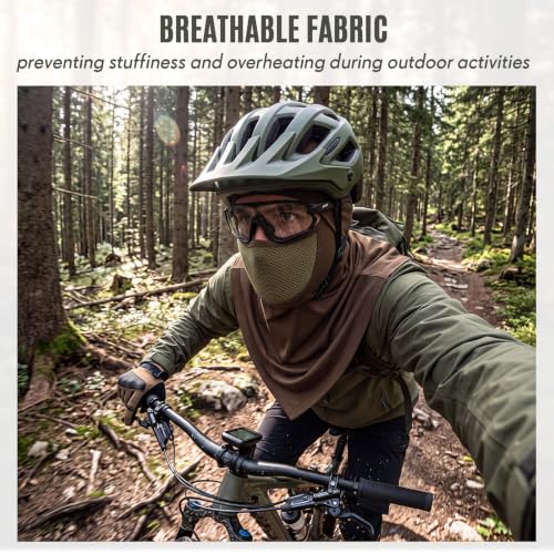 Face Balaclava Neck Cover Cooling Ice Silk Ski Mask - color: Army Green