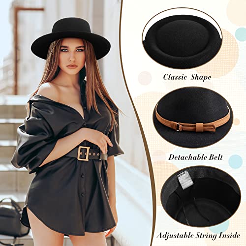 Hercicy Wool Fedora Hat for Women - color: Beige, Khaki, Camel, Black
