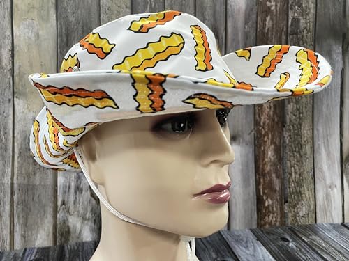 Funny Sun Hat for Men Women Wide Brim Bucket Hat Hiking Boonie Hat Summer Beach Fishing Caps - color: French Fries