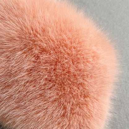 Women's Winter Faux Fur Cossack Russian Style Hat, Soft Stretch Warm Cap - color: Orange