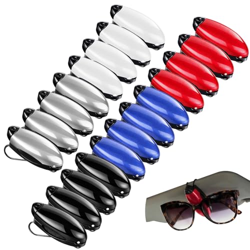 Frienda 5 Pcs Car Sun Visor Clip Sunglasses Holder,Classic Color - color: Classic Color
