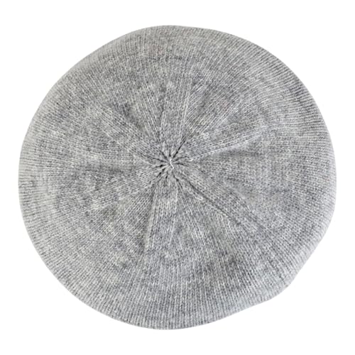 Armycrew Premium Wool Modern Stylish Beret Hat - color: Light Grey