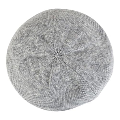 Armycrew Premium Wool Modern Stylish Beret Hat - color: Light Grey