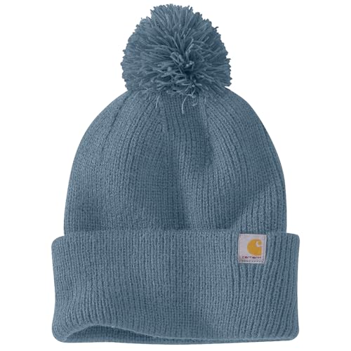 Carhartt Women's Knit Pom-Pom Cuffed Beanie - color: Thundercloud