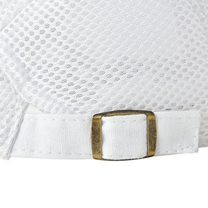 VOBOOM Men Mesh Newsboy Flat Cap Ivy Cabbie Newsboy Cap - color: White