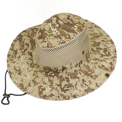 1 Digital Camo Boonie Bucket Hat Outdoor Fishing Hunting Snap Brim Mesh Army Cap Camouflage Military Wide Brim Safari Head Covering Outdoor Summer Camping Kayaking Men Women Assorted Colors Tactical