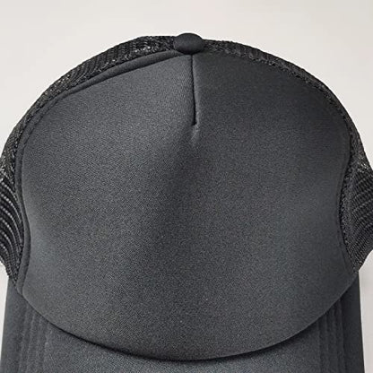 12 Pack Sublimation Hats for Men Blank Trucker Hats Bulk Snapback Mesh Women Baseball Caps DIY Custom 18 Colors - color: Pure Black