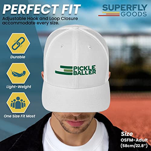 Super Fly Goods Retro Pickleball Hat Pickleball Gifts Pickleball Accessories Pickle Ball Hats for Men and Women