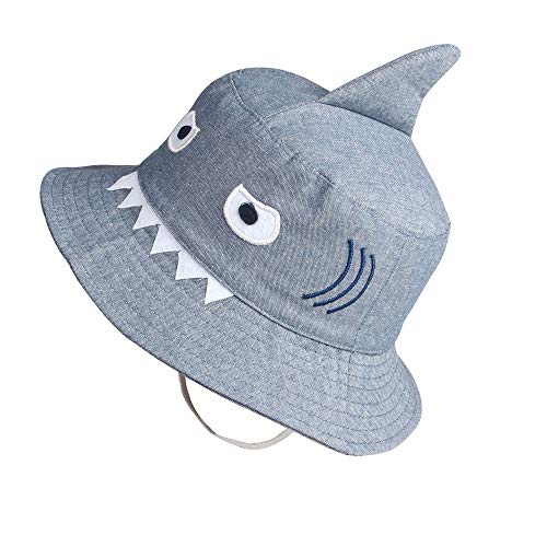 Kids Toddler Baby Boy Sun Hat Summer Bucket Hats with UPF 50+ UV Sun Protective - color: Grey, size: 12-24 Months